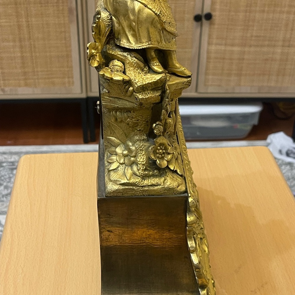 French Bronze-Dore Figural Mantel Clock 19th - Picture 11 of 16
